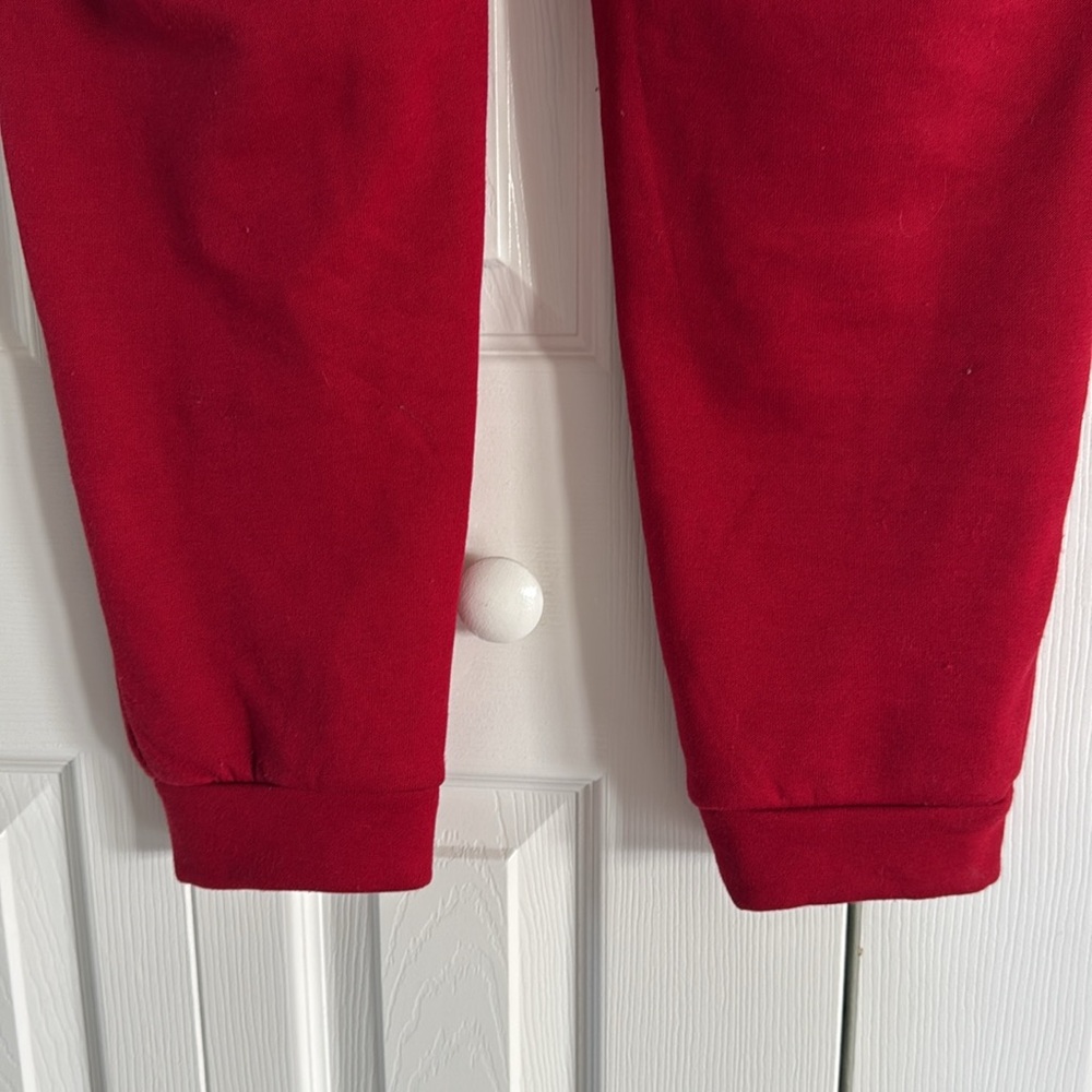 NWT Rae Dunn Women's CHEER Red Sweatshirt- Preowned Rae Dunn Red Joggers Set- L - Picture 13 of 16
